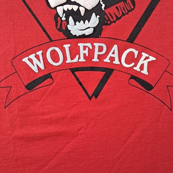 NC State Wolfpack Vintage Red Single Stitch Screen Stars 3D Xl Tshirt - Picture 6 of 13